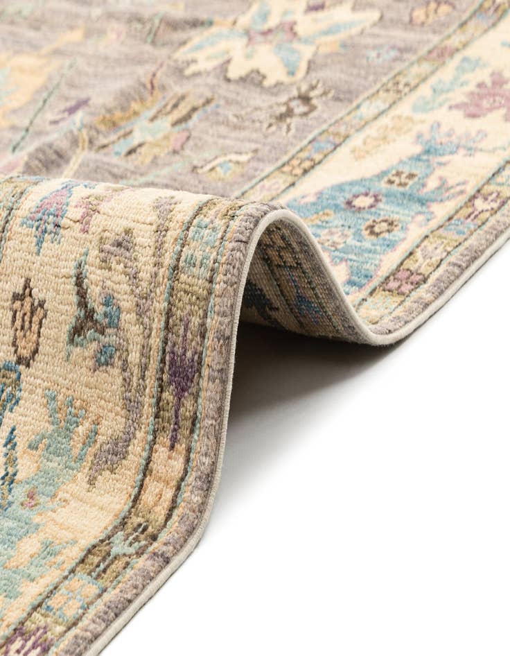 Detail image of  6' 2 x 9'  Hand Knotted Oushak Rug