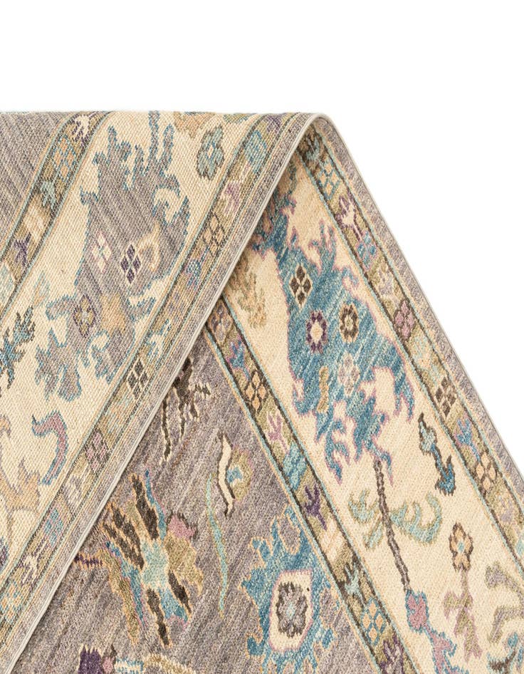 Detail image of  6' 2 x 9'  Hand Knotted Oushak Rug