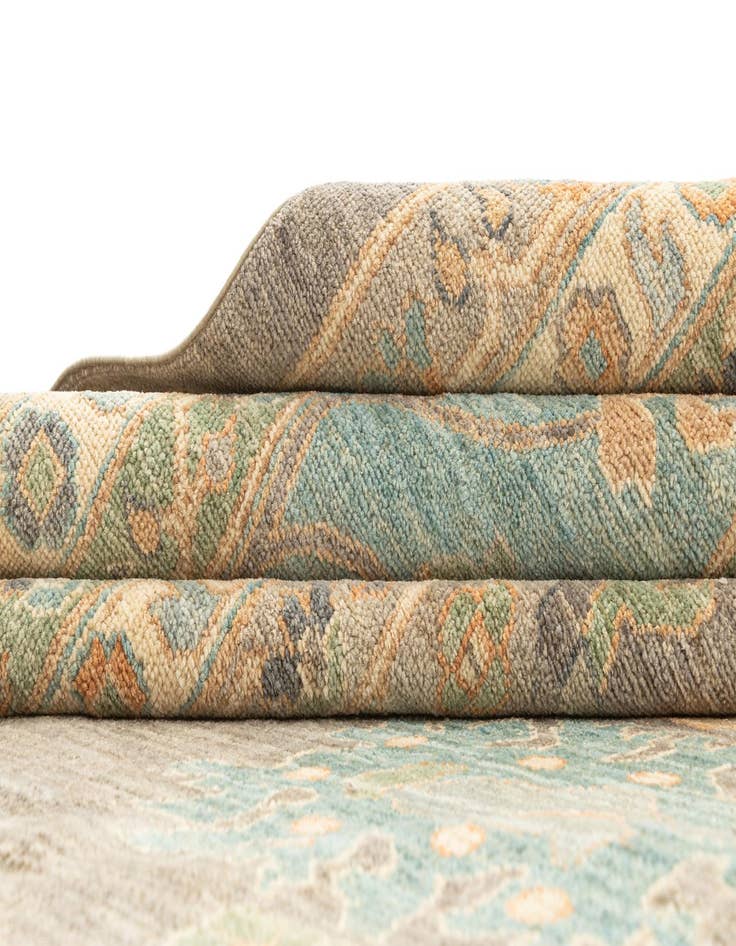 Detail image of  13' 3 x 19' 7  Hand Knotted Oushak Rug