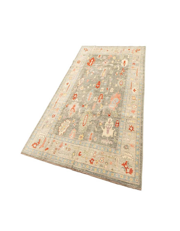 Detail image of  6' 6 x 9' 7  Hand Knotted Oushak Rug