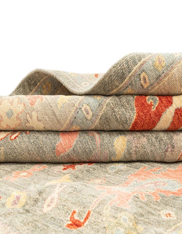 Detail image of  6' 6 x 9' 7  Hand Knotted Oushak Rug