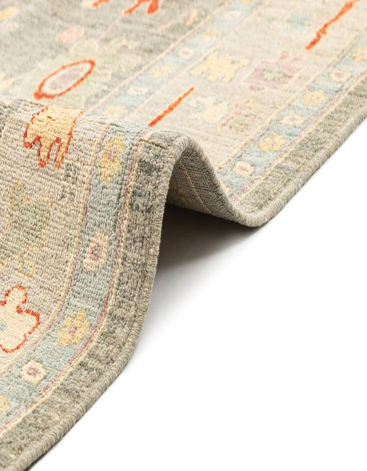 Detail image of  6' 6 x 9' 7  Hand Knotted Oushak Rug