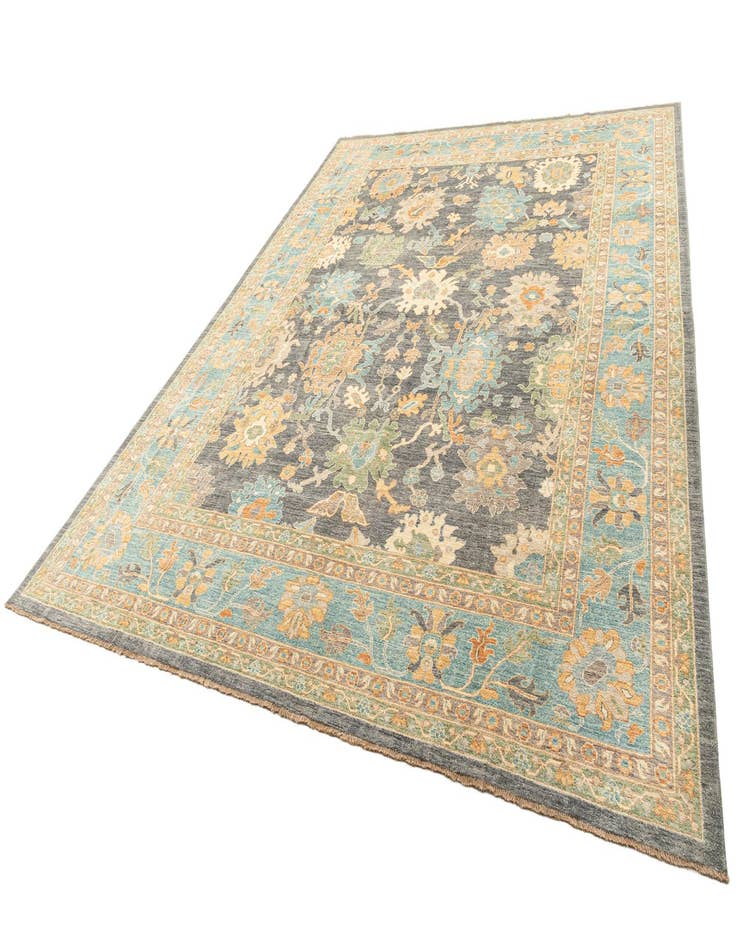 Detail image of  11' 5 x 14' 7  Hand Knotted Oushak Rug