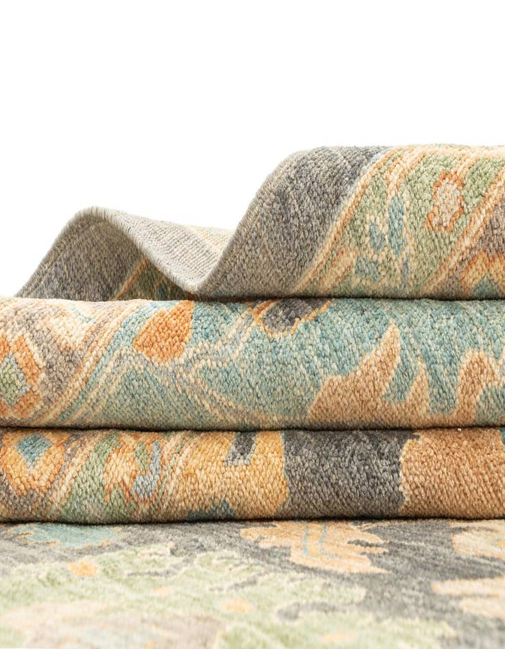 Detail image of  11' 5 x 14' 7  Hand Knotted Oushak Rug