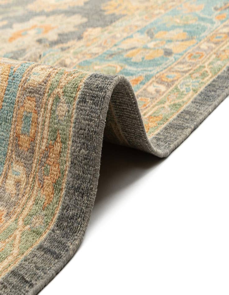 Detail image of  11' 5 x 14' 7  Hand Knotted Oushak Rug