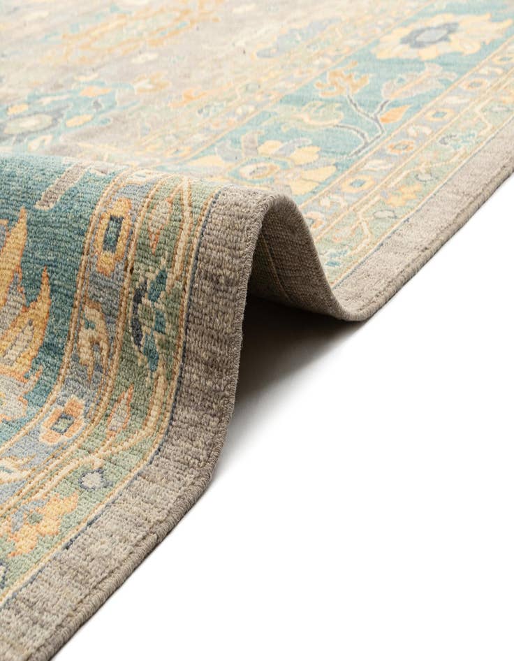 Detail image of  11' 8 x 14' 10  Hand Knotted Oushak Rug