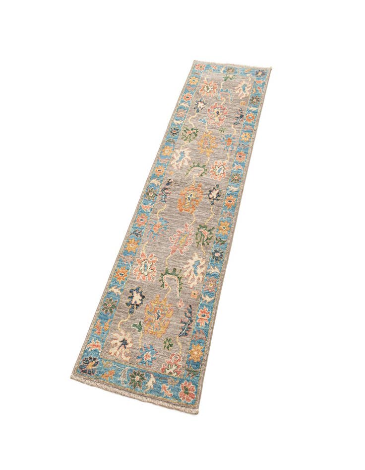 Detail image of  6' 11 x 19' 9  Hand Knotted Oushak Rug