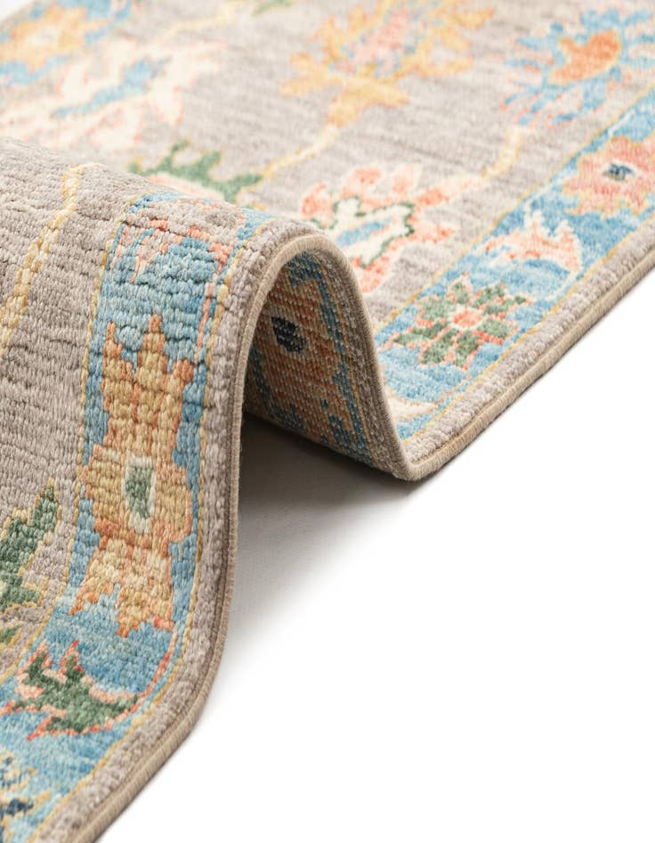 Detail image of  6' 11 x 19' 9  Hand Knotted Oushak Rug