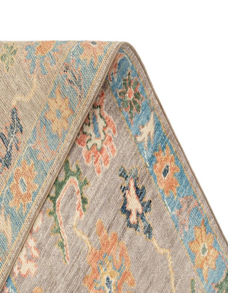 Detail image of  6' 11 x 19' 9  Hand Knotted Oushak Rug