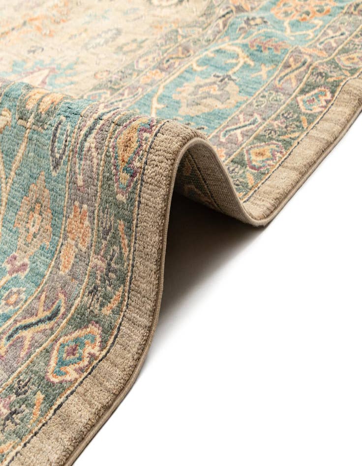 Detail image of  13' 1 x 19' 2  Hand Knotted Oushak Rug