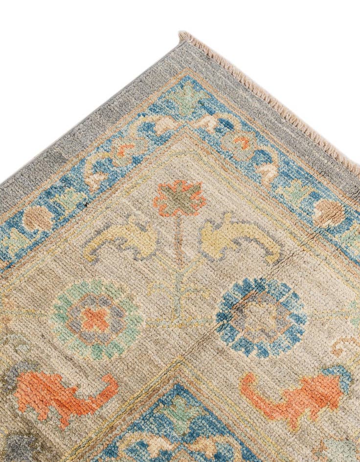 Detail image of  8' 2 x 9' 10  Hand Knotted Oushak Wool Rug