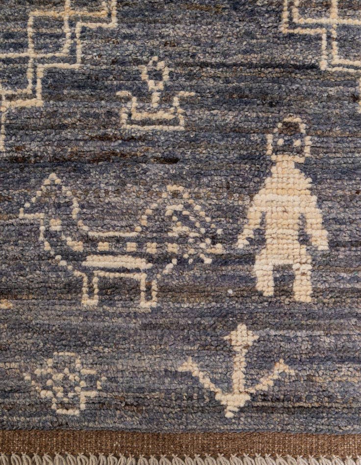 Detail image of  10' 2 x 14' 2  Hand Knotted Oushak Wool Rug