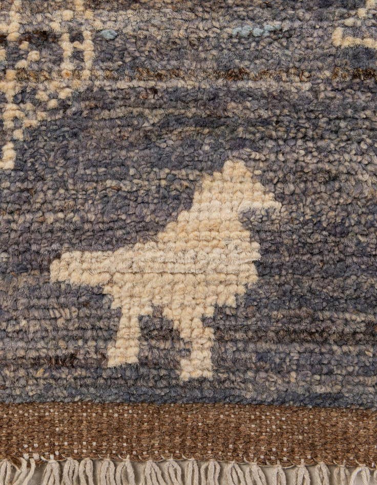 Detail image of  10' 2 x 14' 2  Hand Knotted Oushak Wool Rug