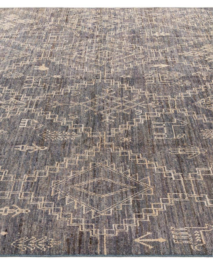 Detail image of  10' 2 x 14' 2  Hand Knotted Oushak Wool Rug