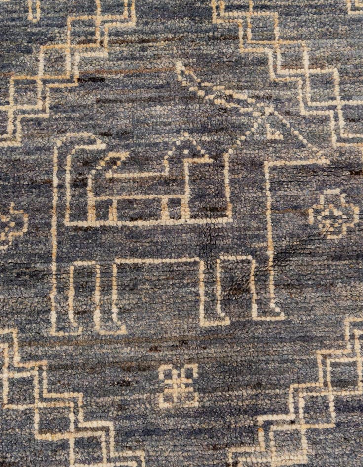 Detail image of  10' 2 x 14' 2  Hand Knotted Oushak Wool Rug