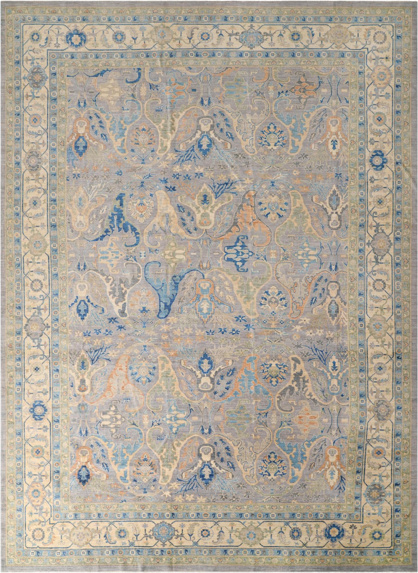  13' x 17' 9  Hand Knotted Oushak Wool Rug