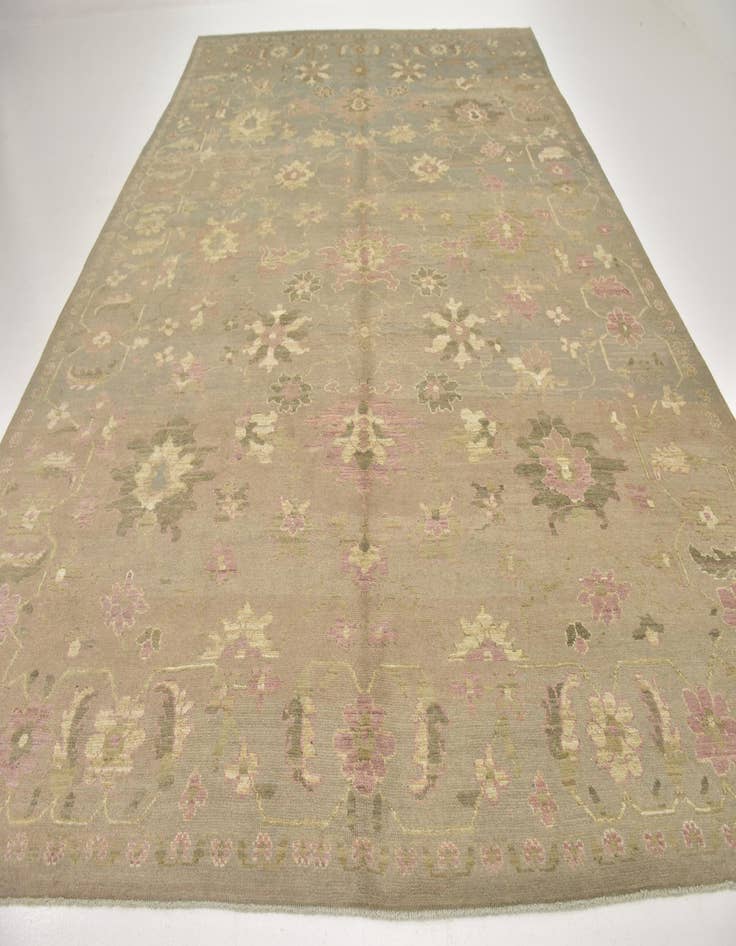 Detail image of  10' 8 x 15'  Hand Knotted Oushak Wool Rug