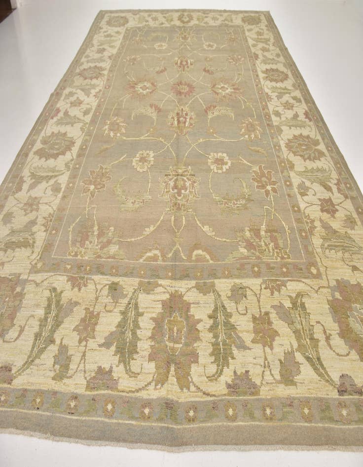 Detail image of  11' 5 x 15' 8  Hand Knotted Oushak Wool Rug