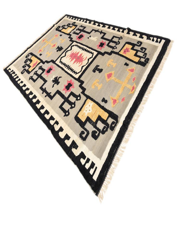 Detail image of  9' 8 x 13'  Hand Knotted Oushak Wool Rug