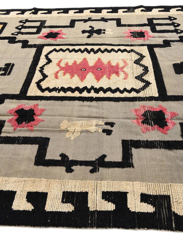 Detail image of  9' 8 x 13'  Hand Knotted Oushak Wool Rug