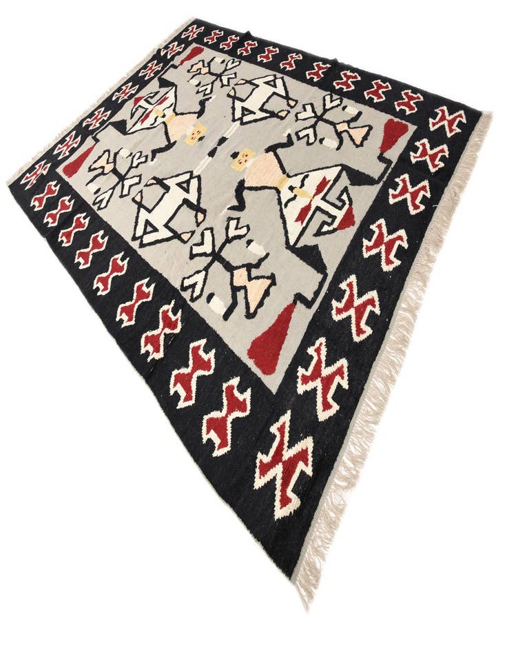 Detail image of  9' x 12' 5  Hand Knotted Oushak Wool Rug