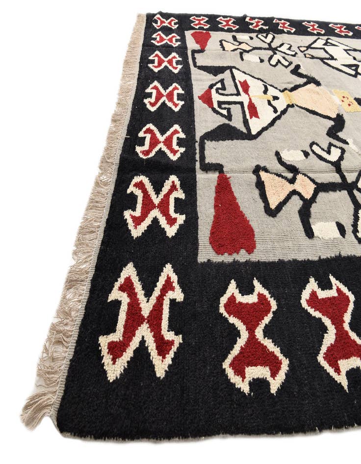 Detail image of  9' x 12' 5  Hand Knotted Oushak Wool Rug