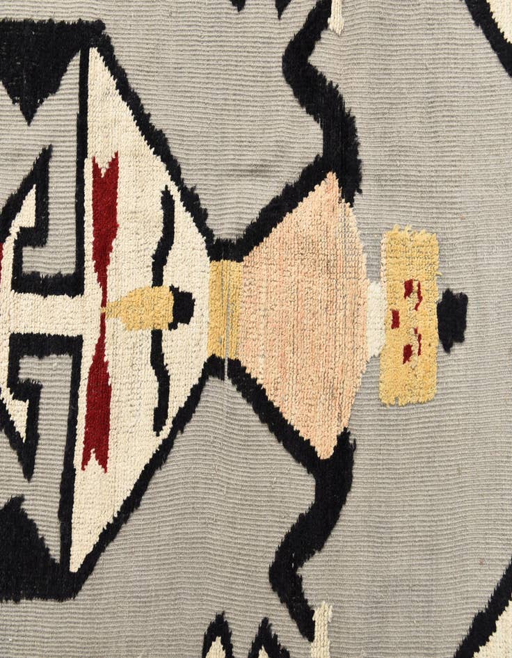 Detail image of  9' x 12' 5  Hand Knotted Oushak Wool Rug