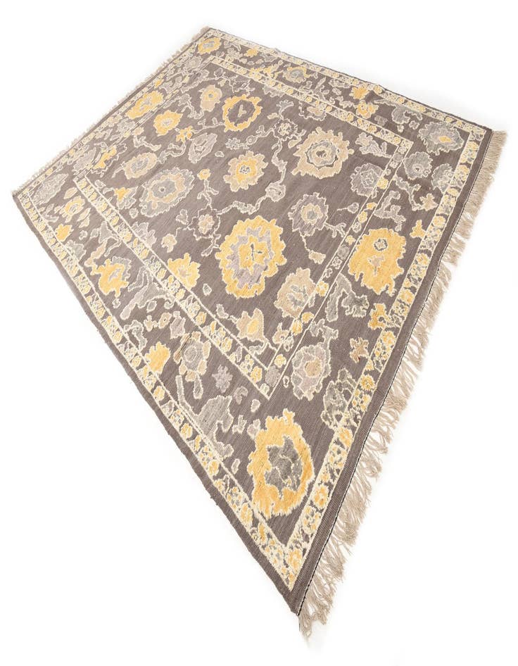 Detail image of  9' x 11' 7  Hand Knotted Oushak Wool Rug