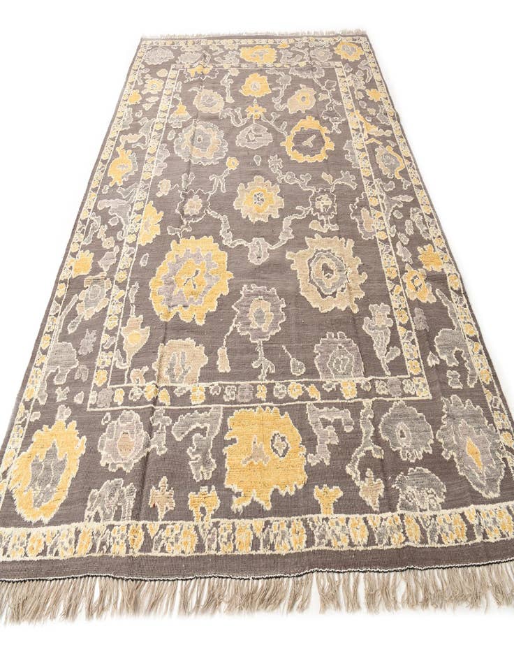 Detail image of  9' x 11' 7  Hand Knotted Oushak Wool Rug