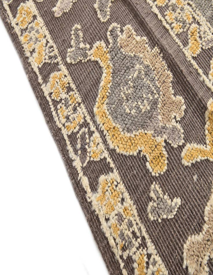 Detail image of  9' x 11' 7  Hand Knotted Oushak Wool Rug