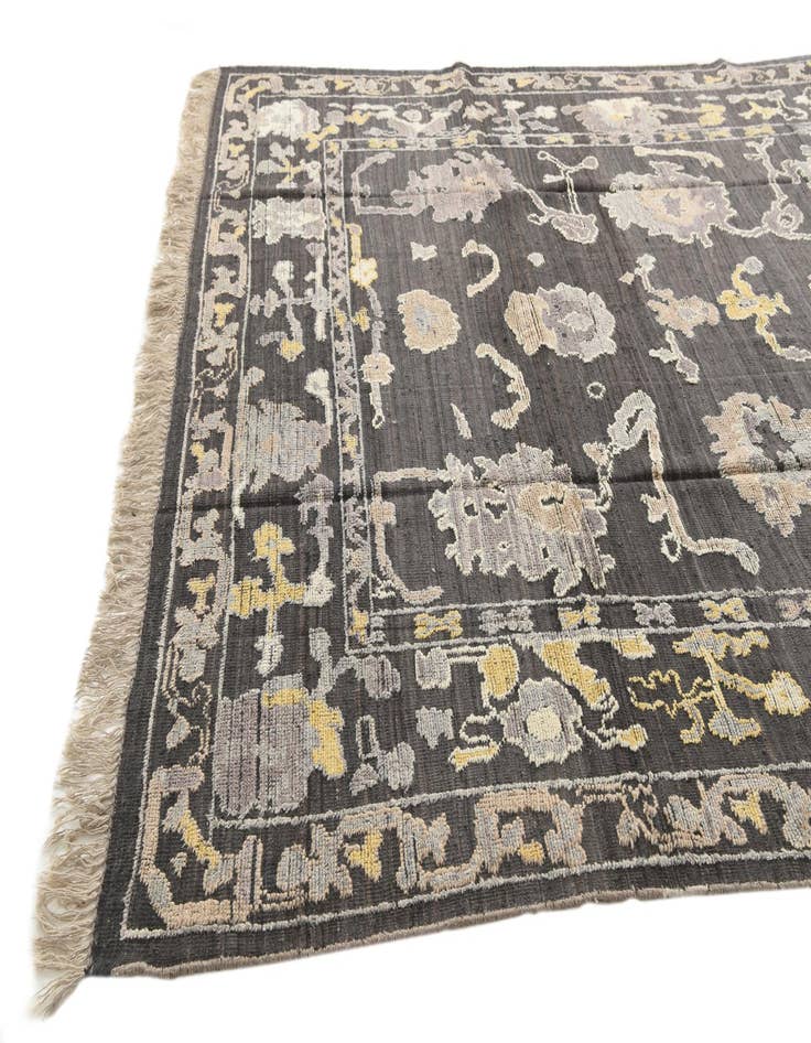 Detail image of  8' 10 x 12'  Hand Knotted Oushak Wool Rug