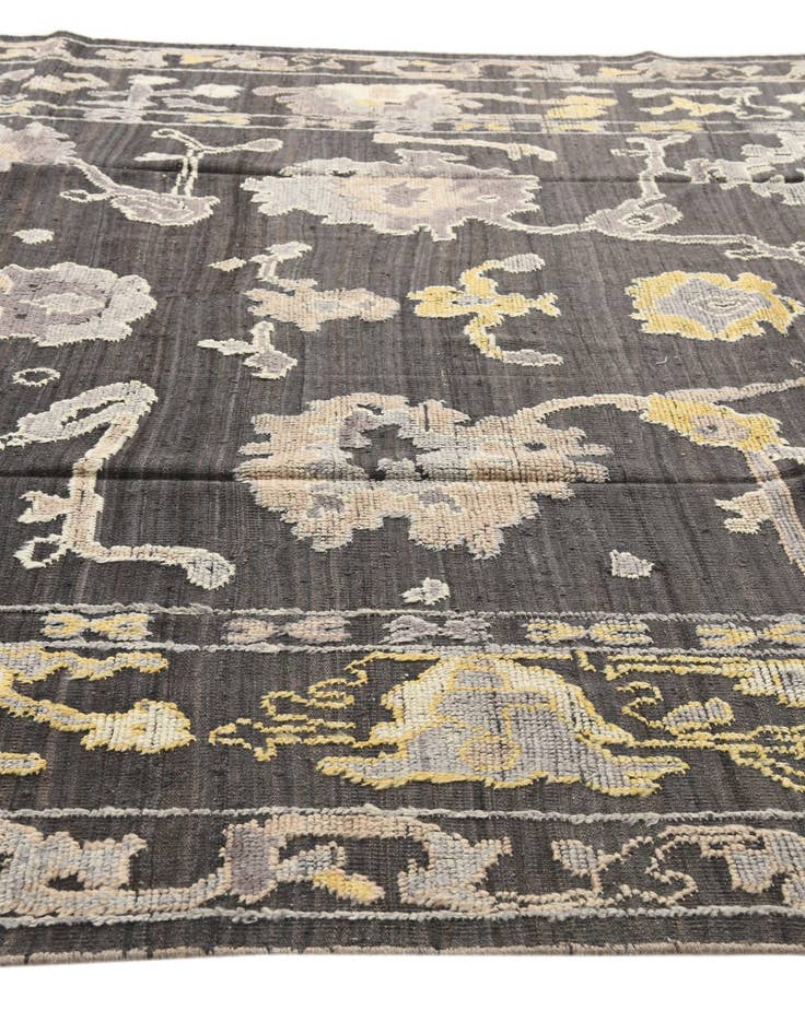 Detail image of  8' 10 x 12'  Hand Knotted Oushak Wool Rug