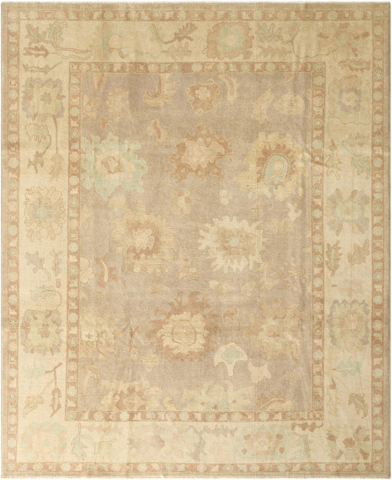 8' 4 x 10' 1 Hand Knotted Oushak Wool Rug