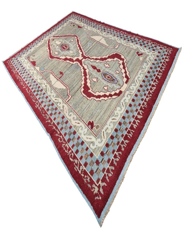 Detail image of  10' x 14'  Hand Knotted Oushak Wool Rug