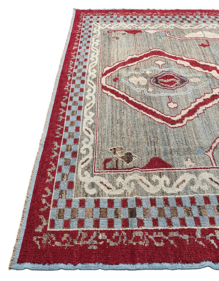 Detail image of  10' x 14'  Hand Knotted Oushak Wool Rug