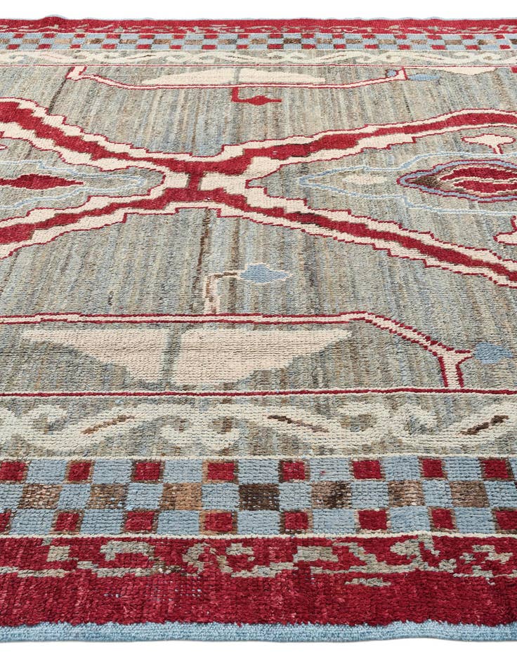 Detail image of  10' x 14'  Hand Knotted Oushak Wool Rug