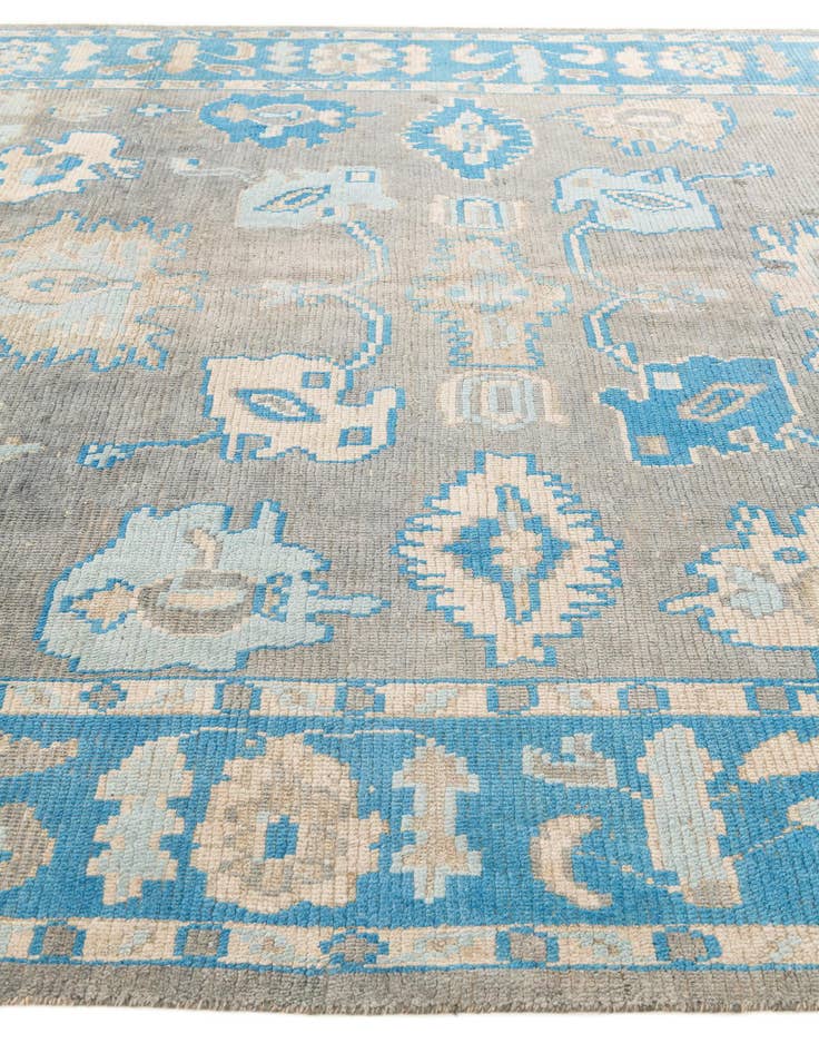 Detail image of  8' 3 x 9' 10  Hand Knotted Oushak Wool Rug