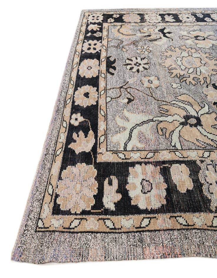 Detail image of  9' 10 x 14'  Hand Knotted Oushak Wool Rug