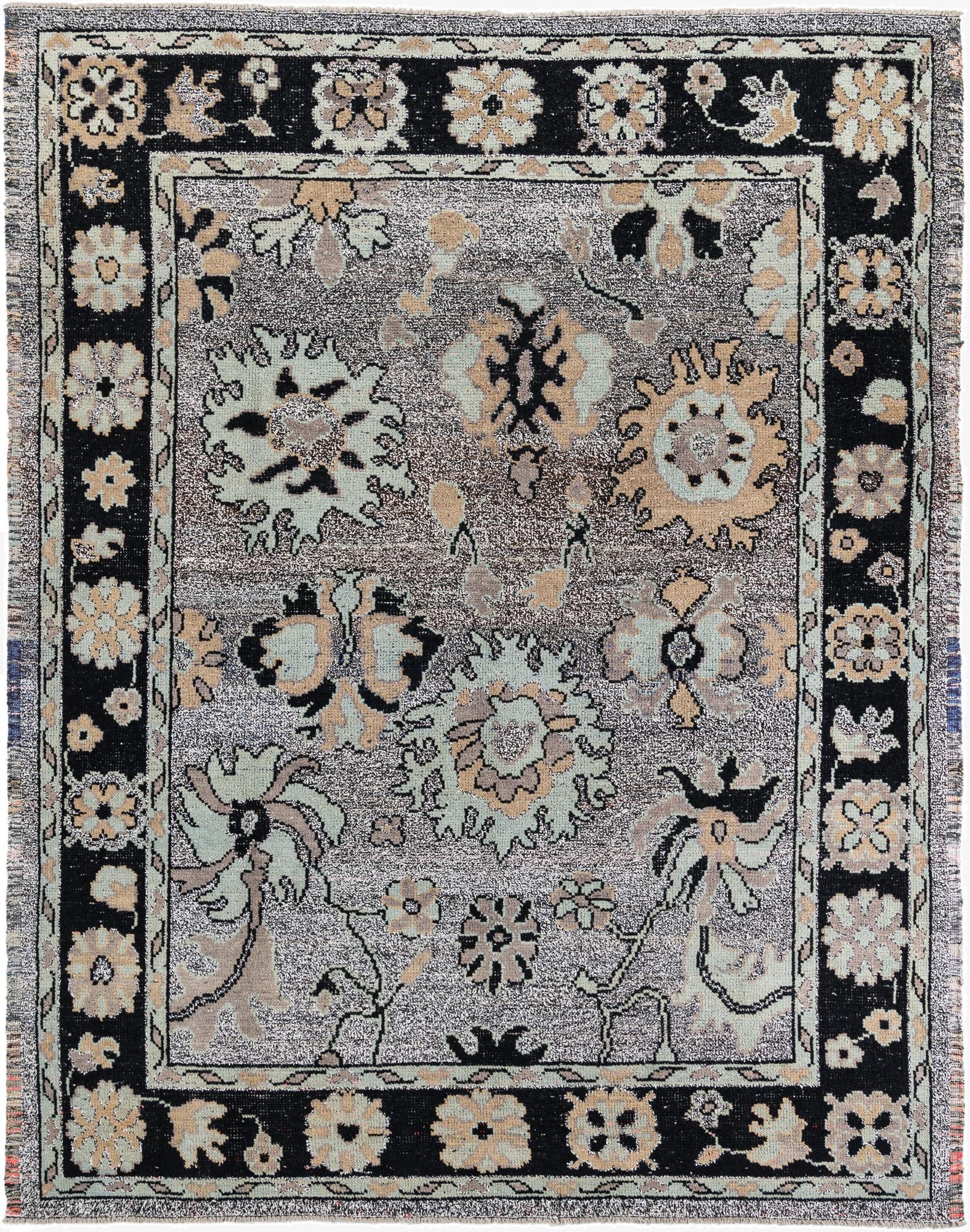  9' 3 x 11' 9  Hand Knotted Oushak Wool Rug