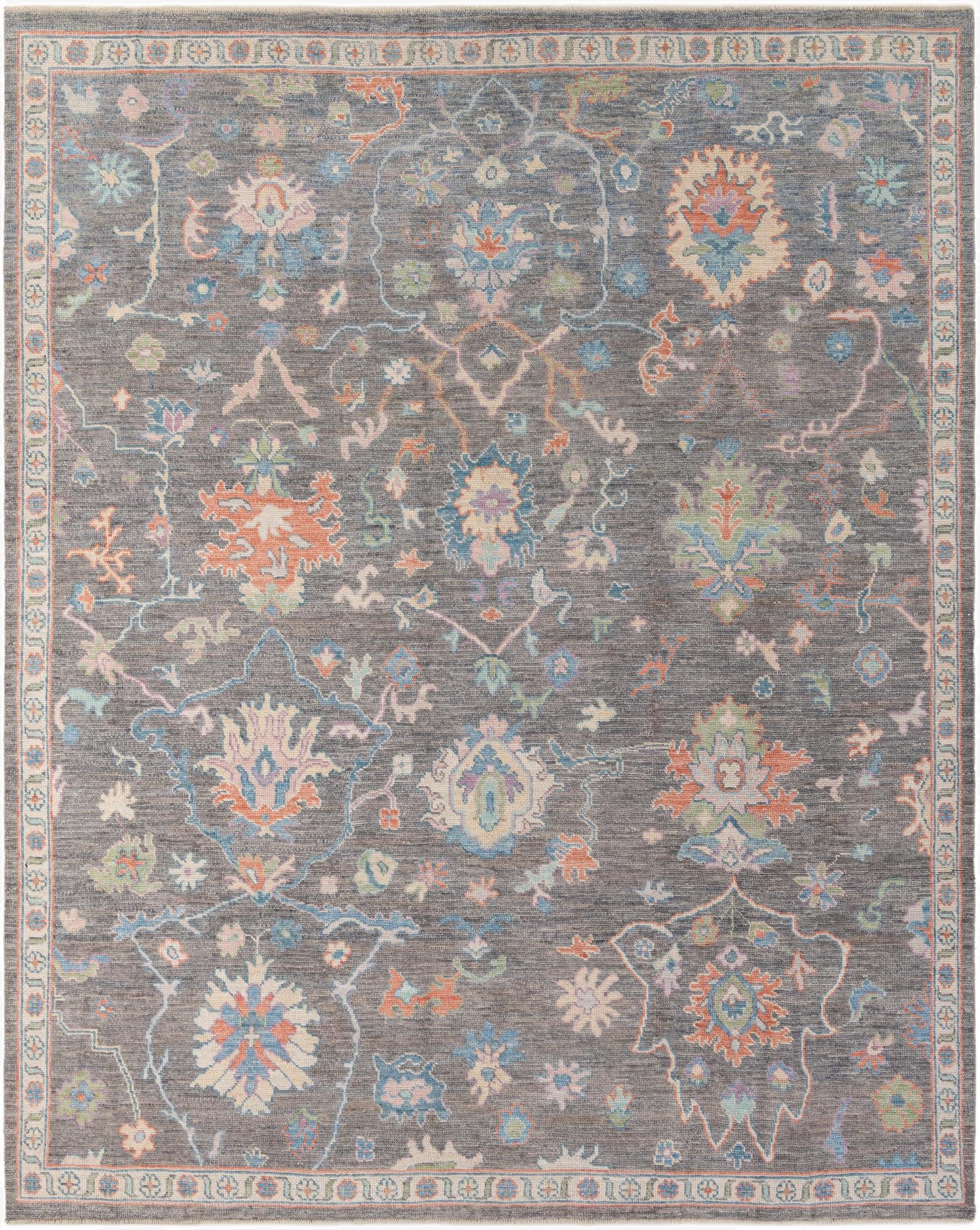  8' 1 x 10'  Hand Knotted Oushak Wool Rug