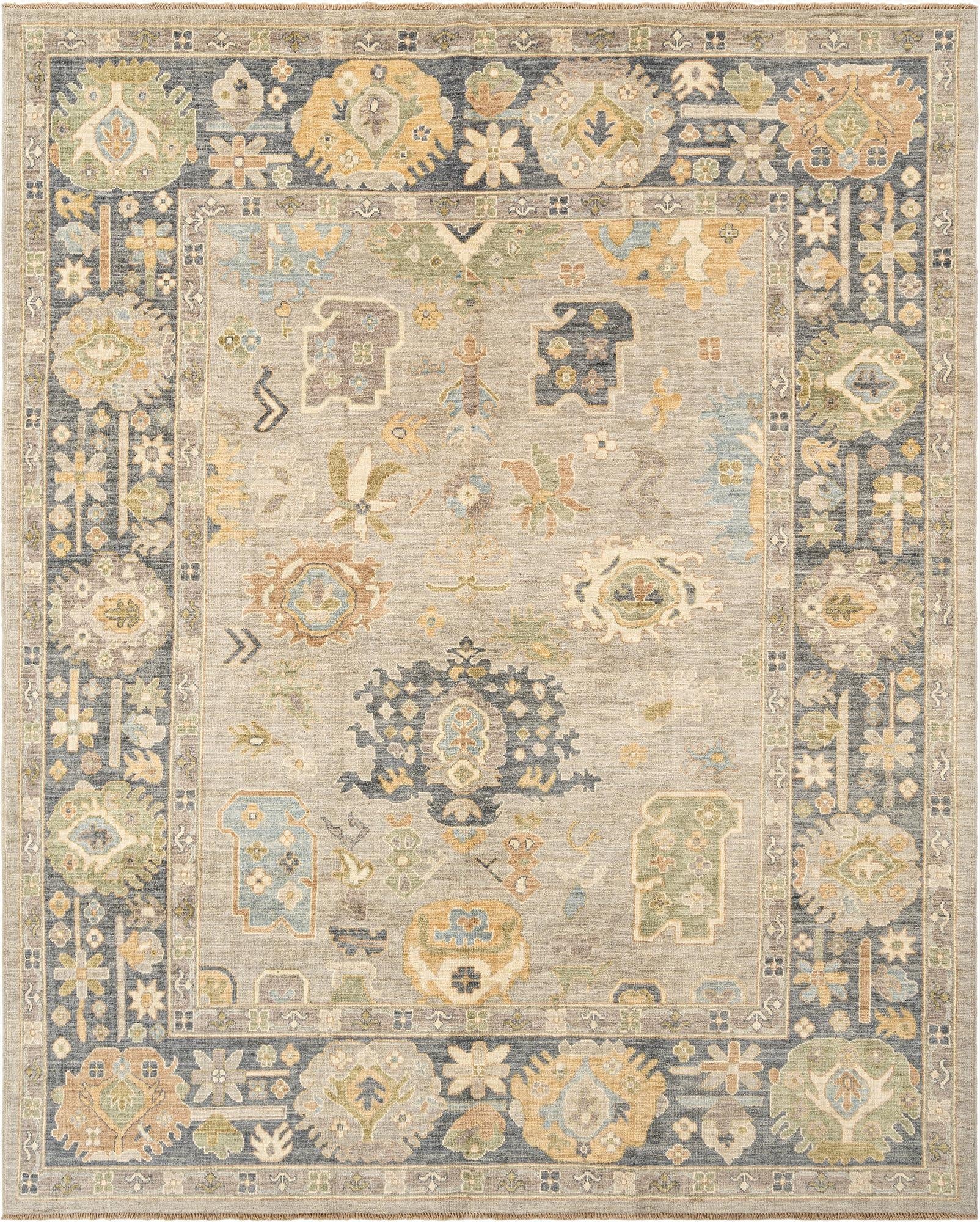  8' x 9' 11  Hand Knotted Oushak Rug