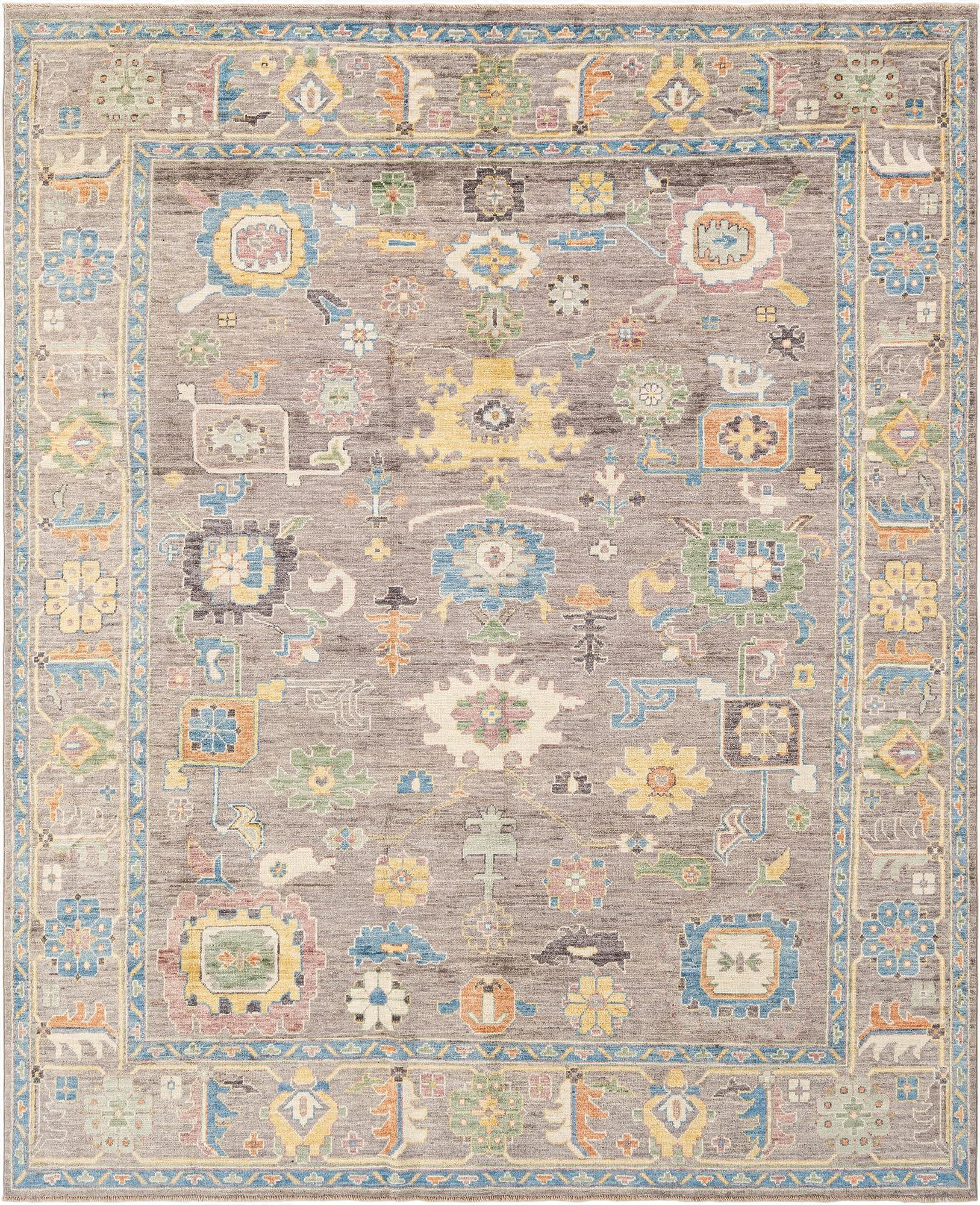  8' x 9' 7  Hand Knotted Oushak Rug