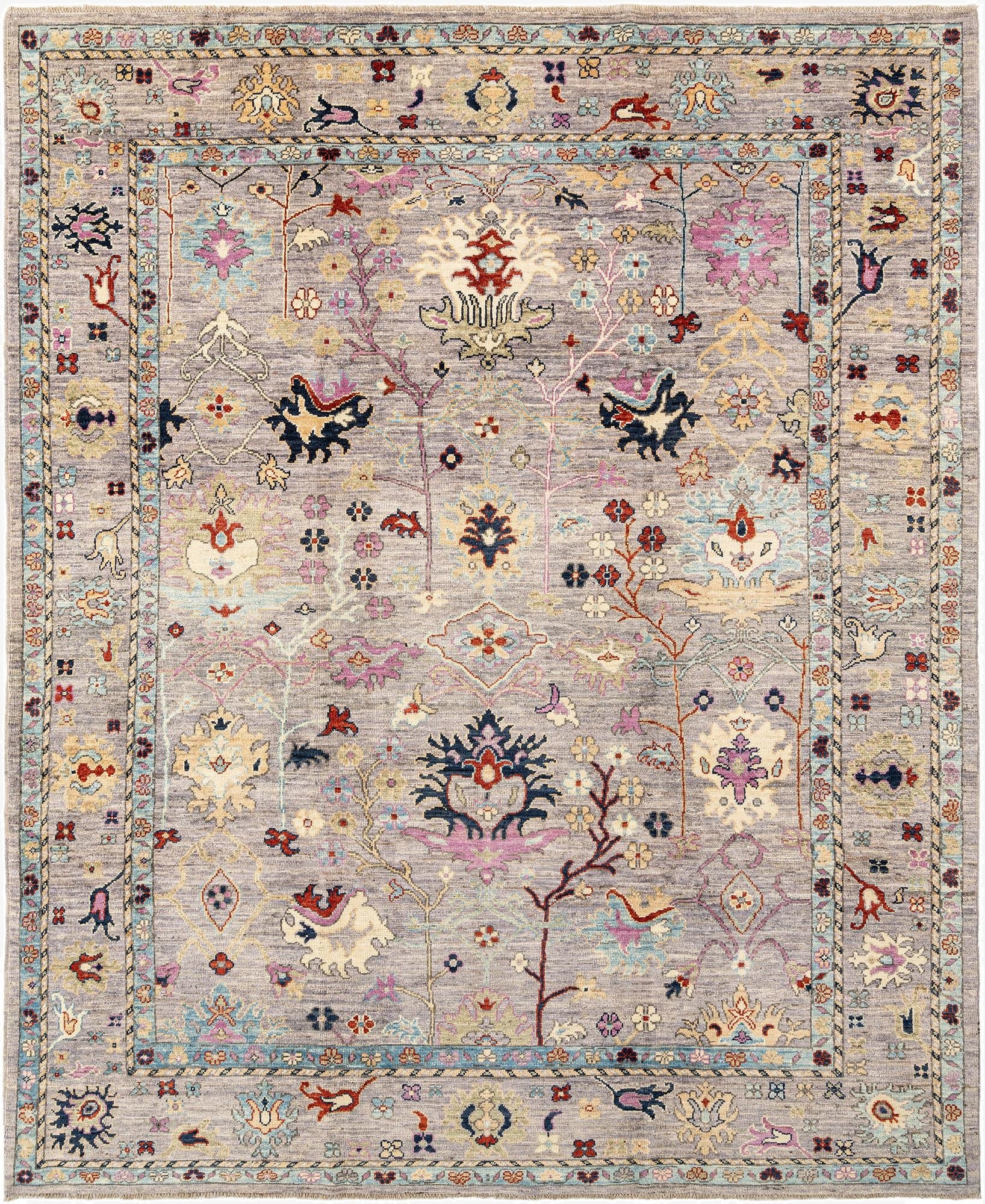  8' 2 x 10'  Hand Knotted Oushak Rug