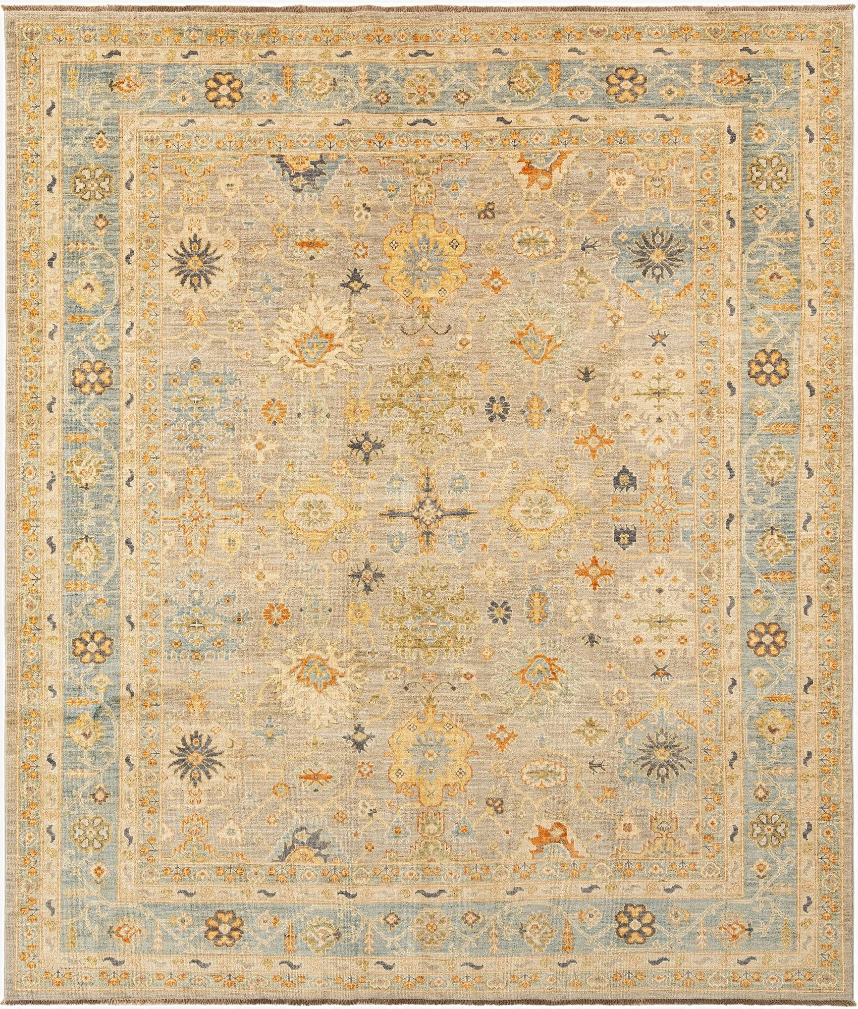  8' 4 x 9' 8  Hand Knotted Oushak Rug