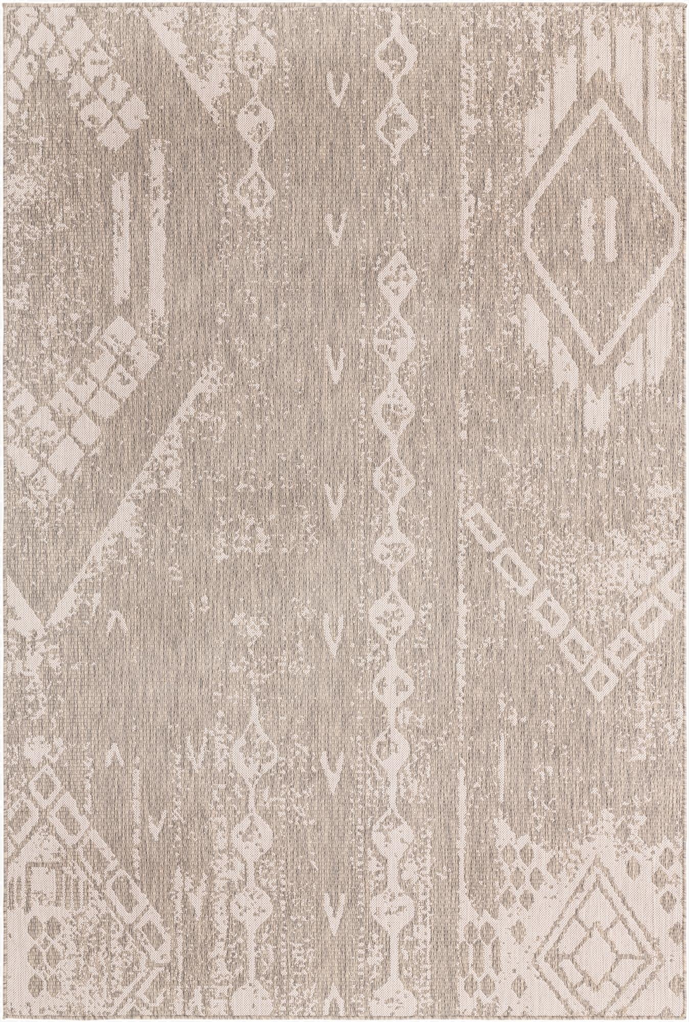  6' x 9'  Washable Bohemian Indoor / Outdoor Rug