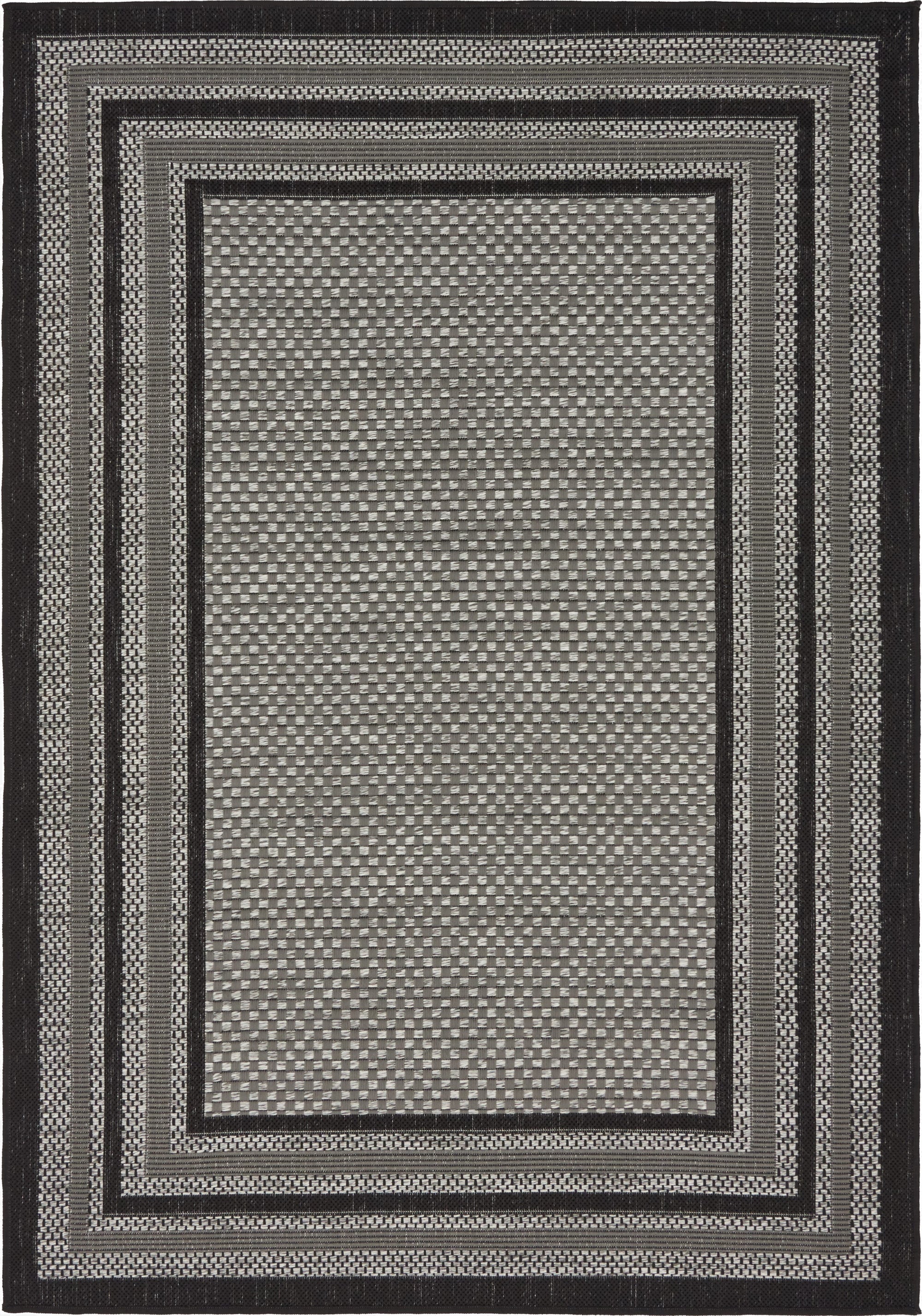  4' x 6'  Washable Border Indoor / Outdoor Rug