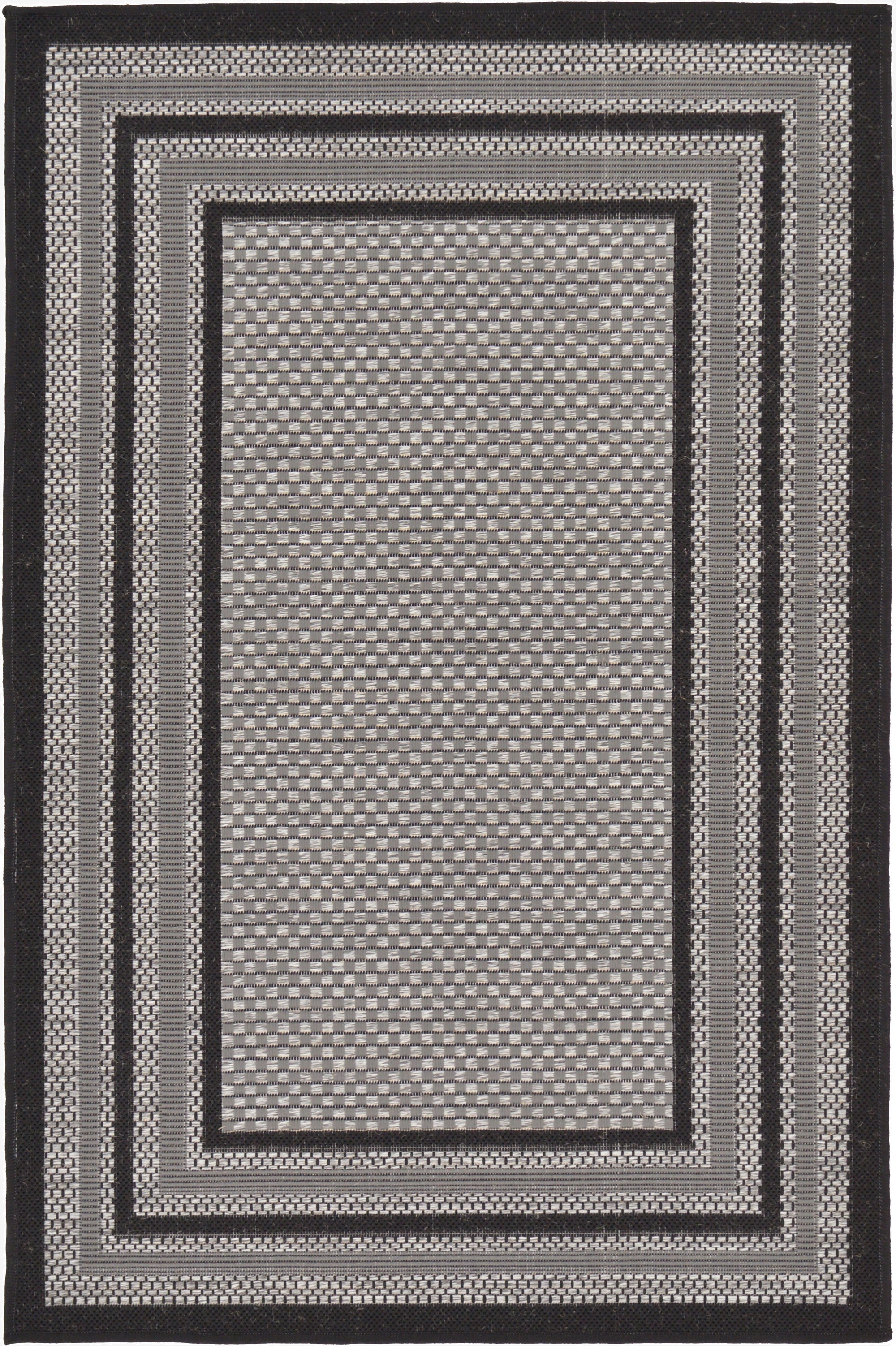  3' 3 x 5'  Washable Border Indoor / Outdoor Rug