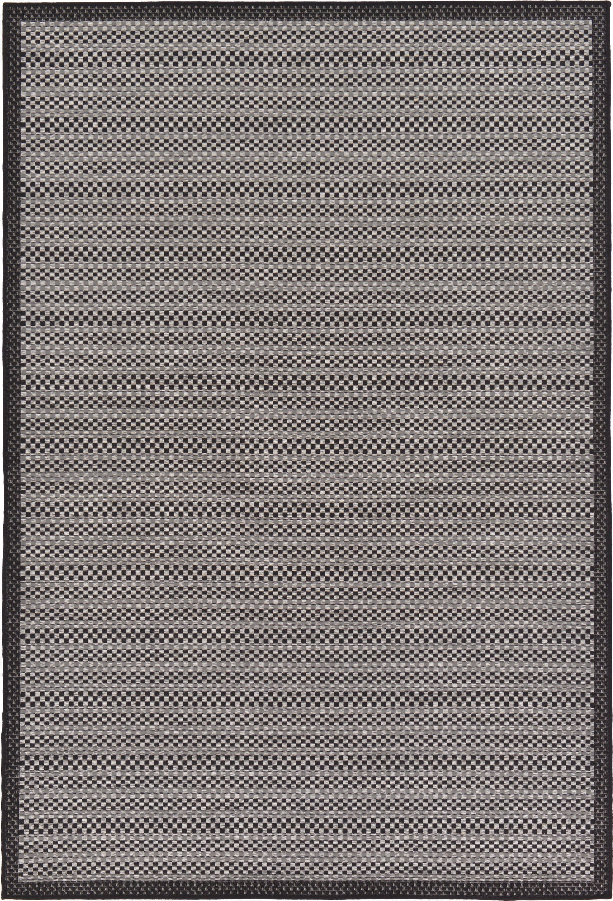  5' 3 x 8'  Washable Border Indoor / Outdoor Rug