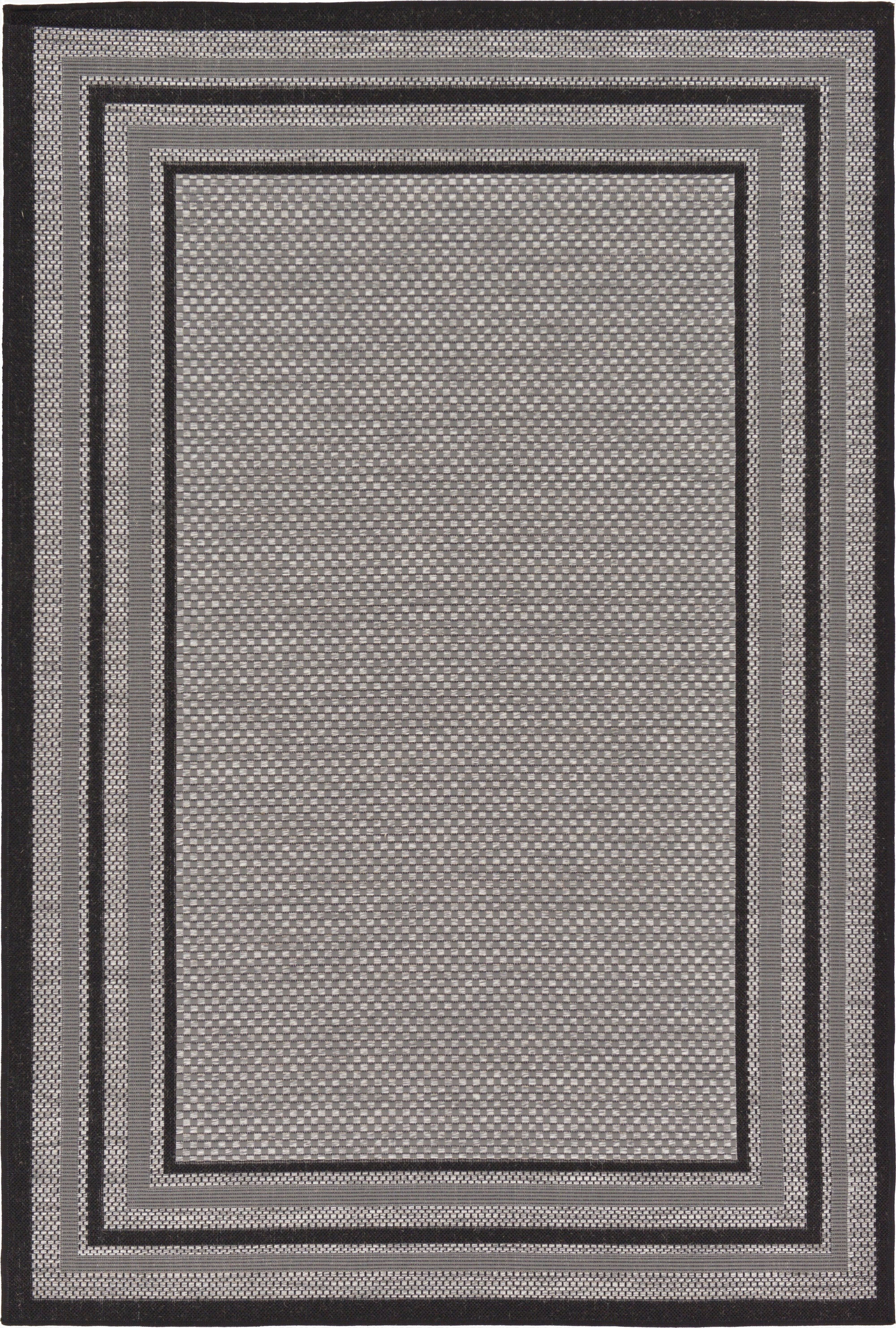  5' 3 x 8'  Washable Border Indoor / Outdoor Rug