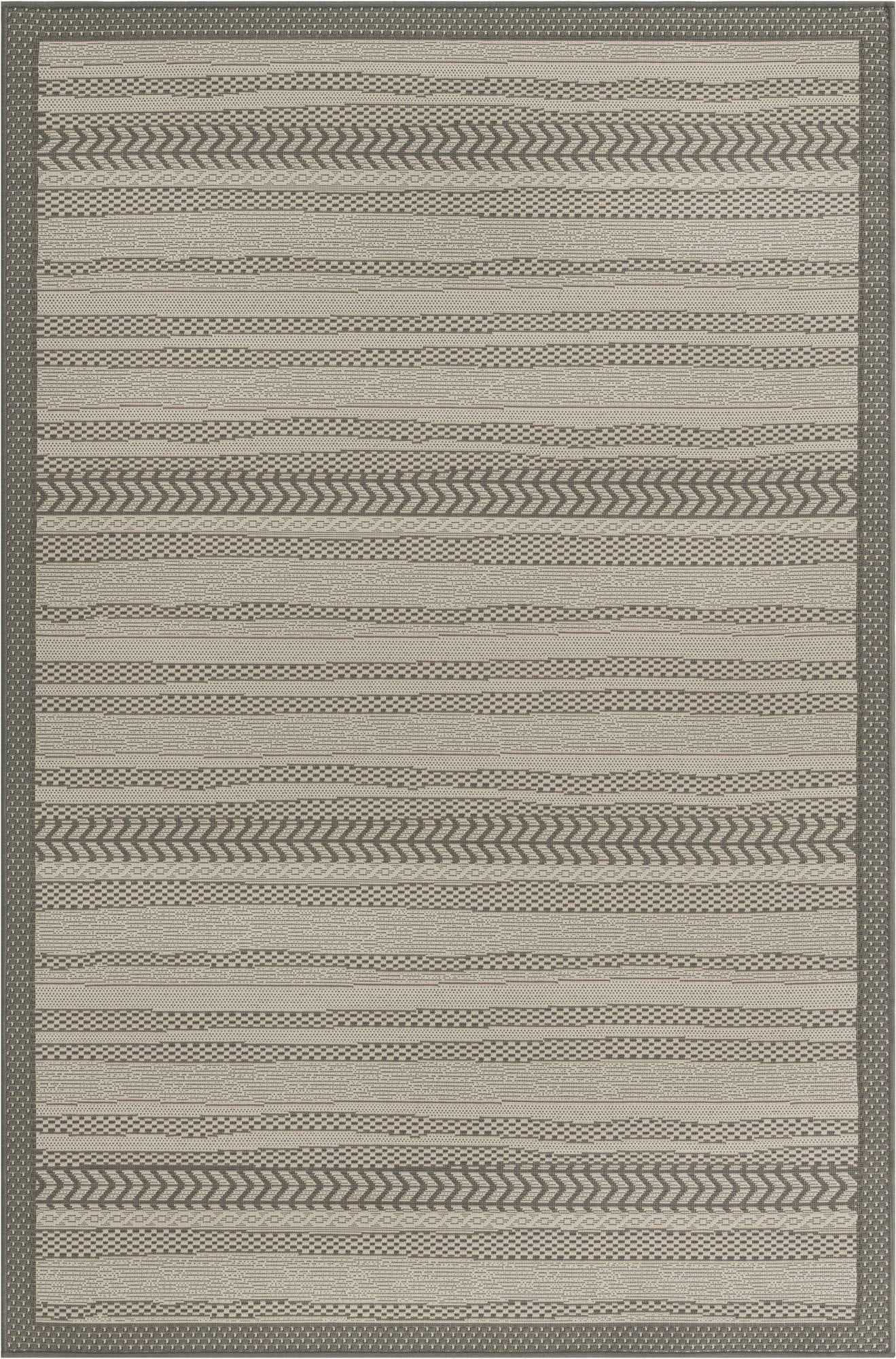  5' 3 x 8'  Washable Border Indoor / Outdoor Rug